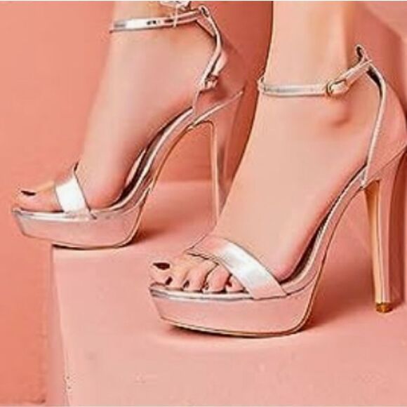 G BY GUESS HIGH HEEL STILETTOS ADJUSTABLE BUCKLE ANKLE STRAP SANDAL - Picture 1 of 14